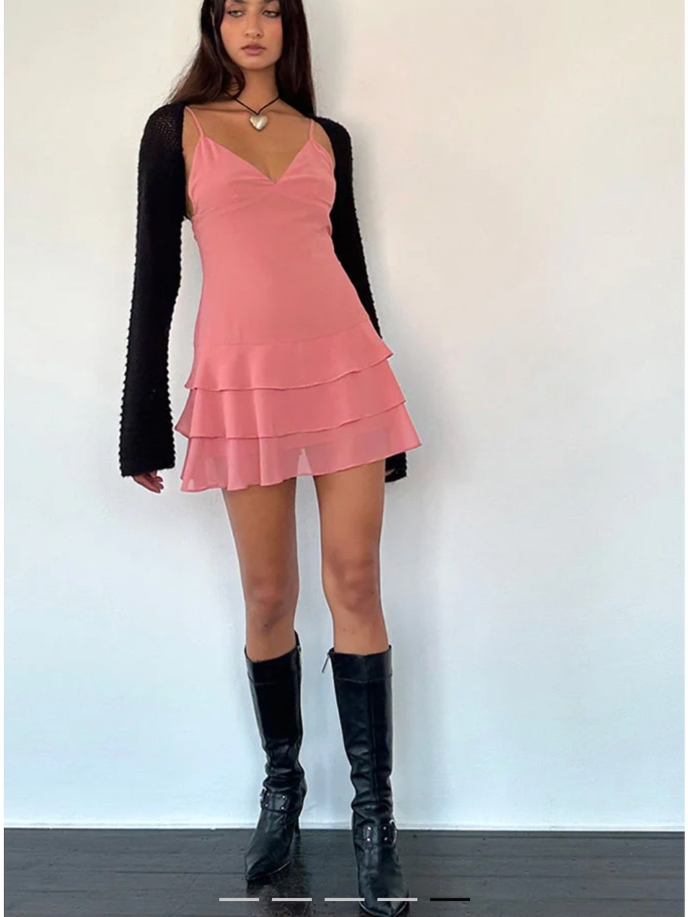 NWT Motel Rocks Riasi Mini Dress In Chiffon - Picture 3 of 5